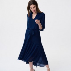 CHIFFON-KLEID MIDI von JOSEPH RIBKOFF