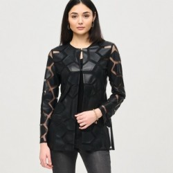 LASER-CUT JACKE VANILLA-BLACK von JOSEPH RIBKOFF