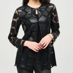 LASER-CUT JACKE VANILLA-BLACK von JOSEPH RIBKOFF