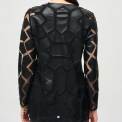 LASER-CUT JACKE VANILLA-BLACK von JOSEPH RIBKOFF