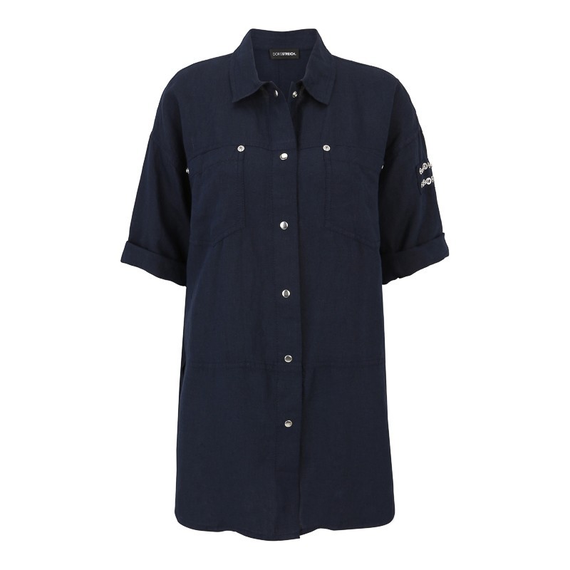 LEINENBLUSE MIT ÖSEN von DORIS STREICH