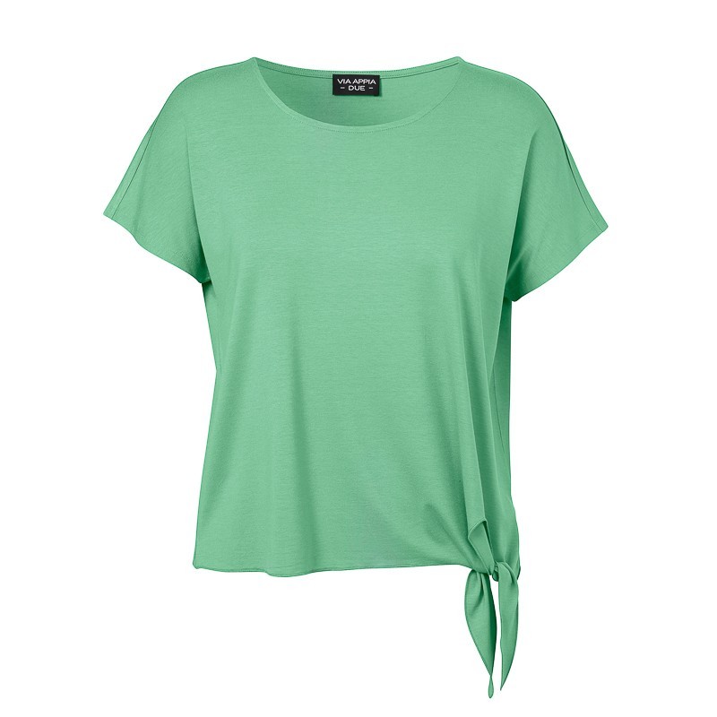 SHIRT MIT KNOTEN SCHWARZ von VIA APPIA *DUE*