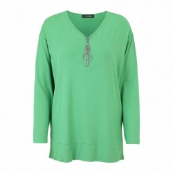 TUNIKA-SHIRT ZIPP SCHWARZ von DORIS STREICH