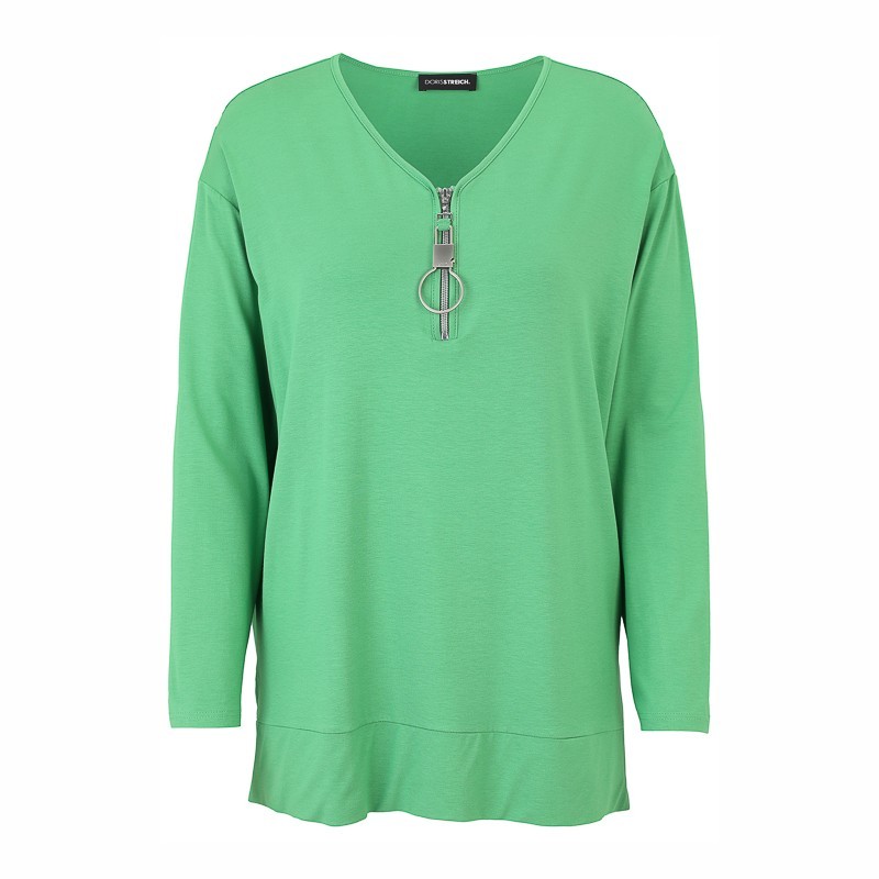 TUNIKA-SHIRT ZIPP SCHWARZ von DORIS STREICH