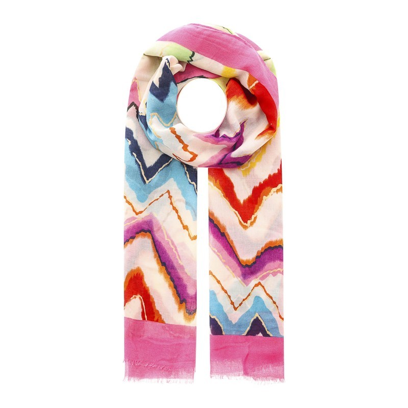 SCHAL ZICKZACK AQUA-BROWN von ZWILLINGSHERZ