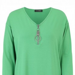 TUNIKA-SHIRT ZIPP SCHWARZ von DORIS STREICH