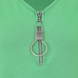 TUNIKA-SHIRT ZIPP SCHWARZ von DORIS STREICH