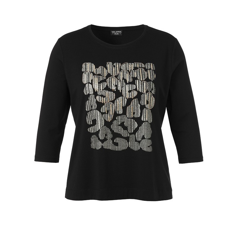 SHIRT FRONTDRUCK ECRUE von VIA APPIA *DUE*