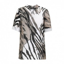 LEINEN-TUNIKA BLAU-WEISS von DORIS STREICH