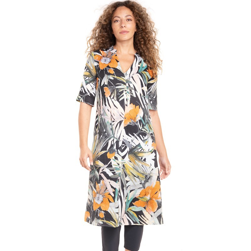 LEINEN-KLEID DSCHUNGEL von DORIS STREICH