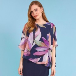 KLEID M.ÜBERWURF BLUMEN von TIA - LONDON