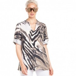 LEINEN-TUNIKA BLAU-WEISS von DORIS STREICH