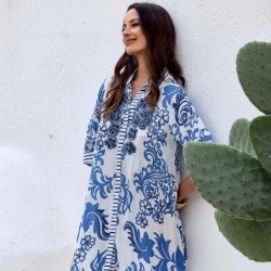 ROMINA BLUSE BLAUDRUCK von DAVID-ICONIQUE