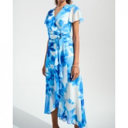 KLEID MIT PUNKTEN BLUE-VANILLA von JOSEPH RIBKOFF