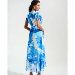 KLEID MIT PUNKTEN BLUE-VANILLA von JOSEPH RIBKOFF