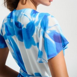 KLEID MIT PUNKTEN BLUE-VANILLA von JOSEPH RIBKOFF
