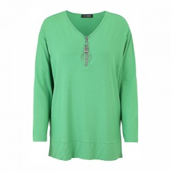 TUNIKA-SHIRT ZIPP SCHWARZ von DORIS STREICH
