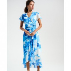 KLEID MIT PUNKTEN BLUE-VANILLA von JOSEPH RIBKOFF