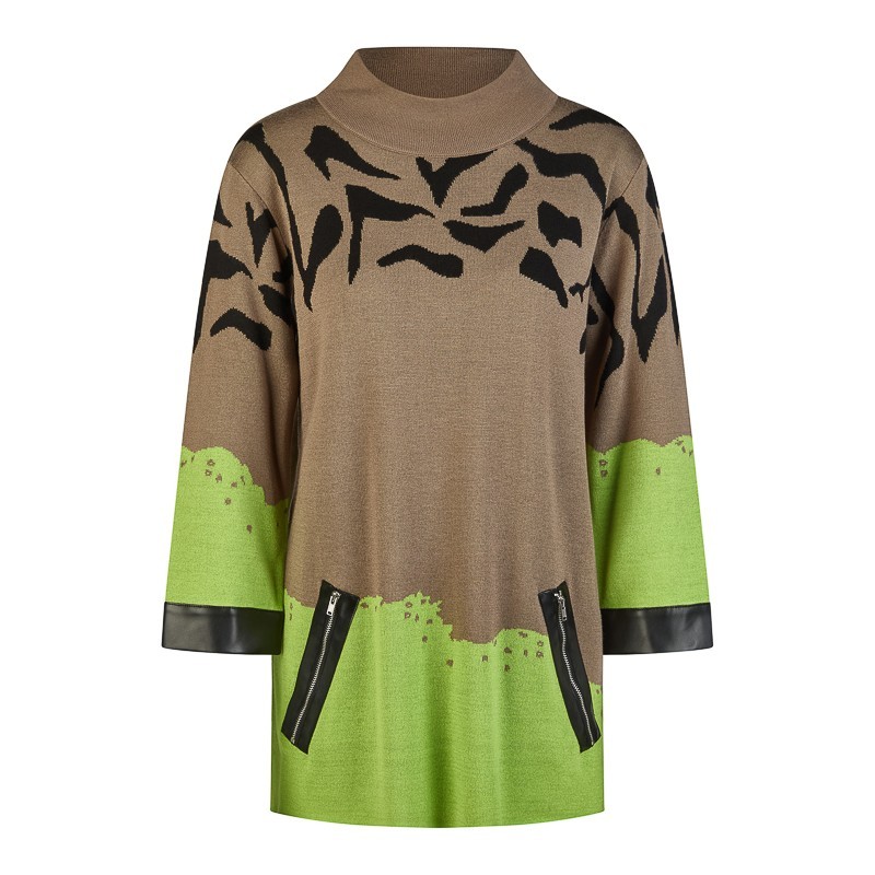 PULLOVER 2-FARBIG SAPHIR-BLACK von DORIS STREICH