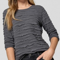 SHIRT STRUKTUR UNI SCHWARZ von RABE